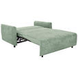 SCHLAFSOFA Chenille Mintgrün  - Schwarz/Mintgrün, KONVENTIONELL, Kunststoff/Textil (161/90/108cm) - Carryhome
