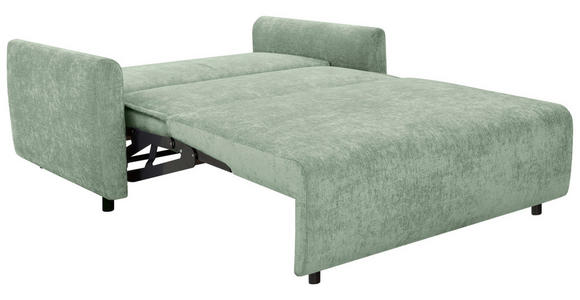 SCHLAFSOFA Chenille Mintgrün  - Schwarz/Mintgrün, KONVENTIONELL, Kunststoff/Textil (161/90/108cm) - Carryhome