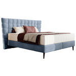 BOXSPRINGBETT 160/200 cm  in Graublau  - Graublau/Schwarz, Design, Holz/Holzwerkstoff (160/200cm) - Esposa