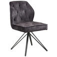 STUHL   Webstoff  Anthrazit, Schwarz  - Anthrazit/Schwarz, Design, Textil/Metall (50/85/60cm) - Carryhome