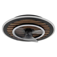 DECKENVENTILATOR - Dunkelbraun/Opal, KONVENTIONELL, Kunststoff/Metall (49/13cm) - Globo