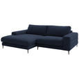 ECKSOFA  in Flachgewebe Dunkelblau  177/253 cm  - Schwarz/Dunkelblau, Design, Textil/Metall (177/253cm) - Dieter Knoll