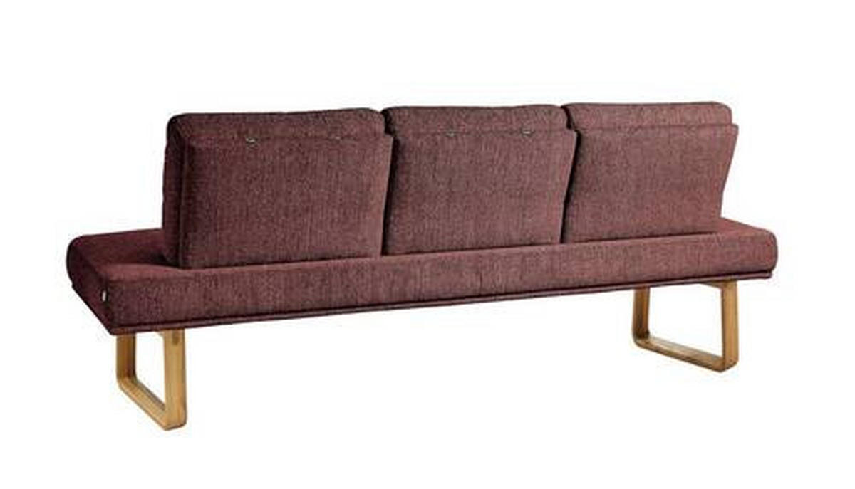 SITZBANK 209/92/78 cm  in Rosa  - Eichefarben/Rosa, Design, Holz/Textil (209/92/78cm) - Dieter Knoll