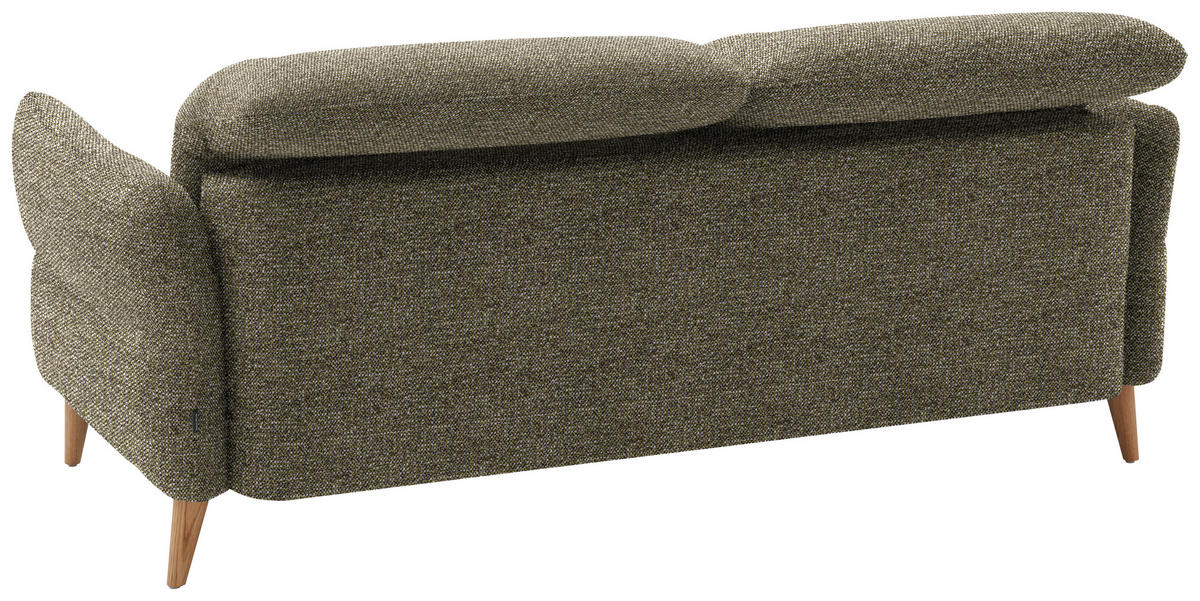 2-SITZER-SOFA in Webstoff Grün  - Eiche Bianco/Grün, Design, Holz/Textil (192-220/85-106/98-112cm) - Dieter Knoll