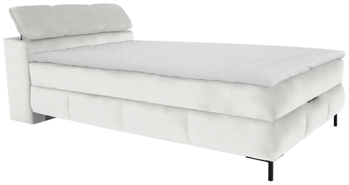 BOXBETT 120/200 cm  in Creme  - Creme/Schwarz, Konventionell, Holz/Holzwerkstoff (120/200cm) - Xora