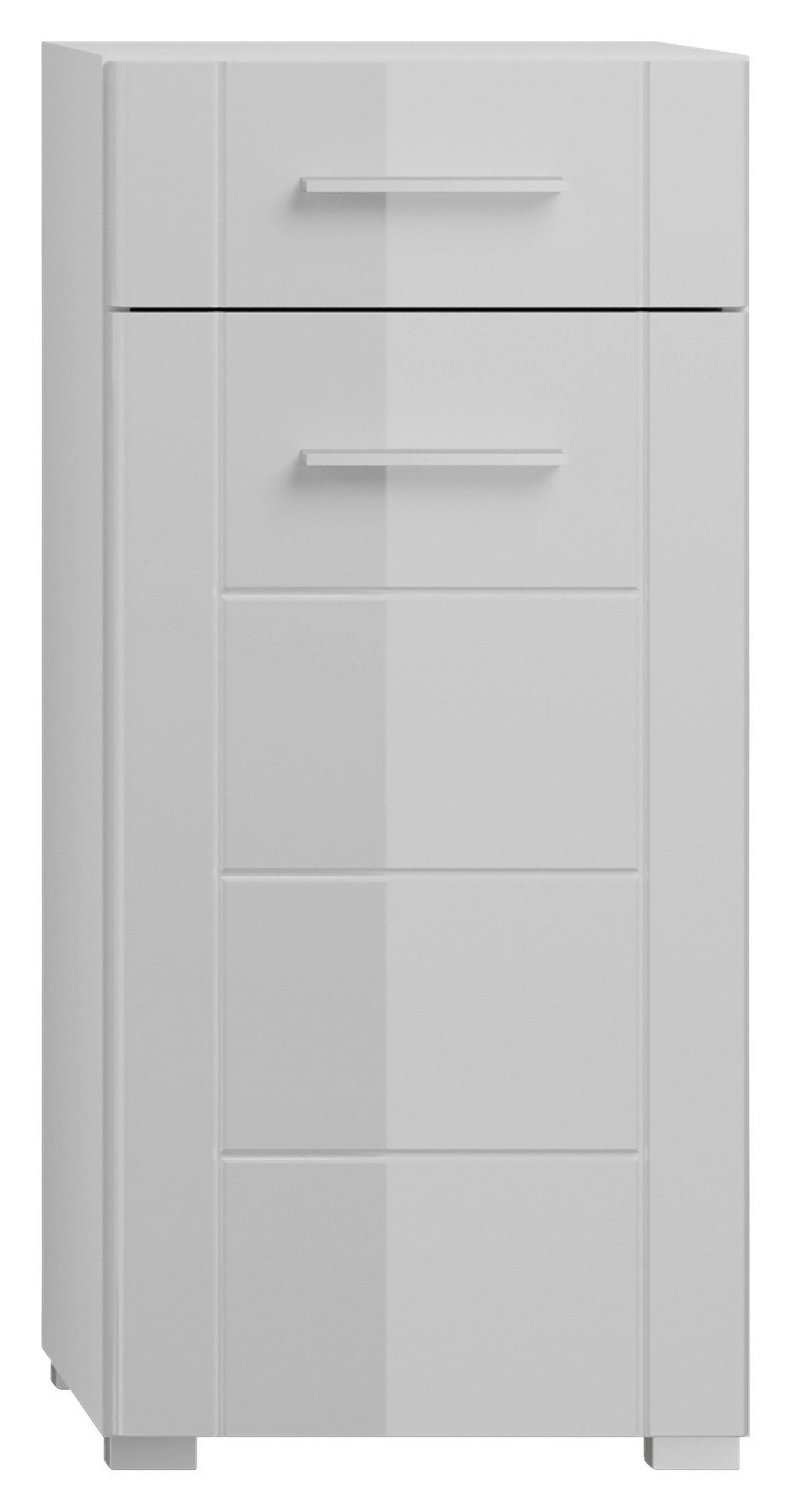 UNTERSCHRANK 37/80/31 cm   - Weiß Hochglanz, MODERN, Holzwerkstoff/Kunststoff (37/80/31cm) - MID.YOU