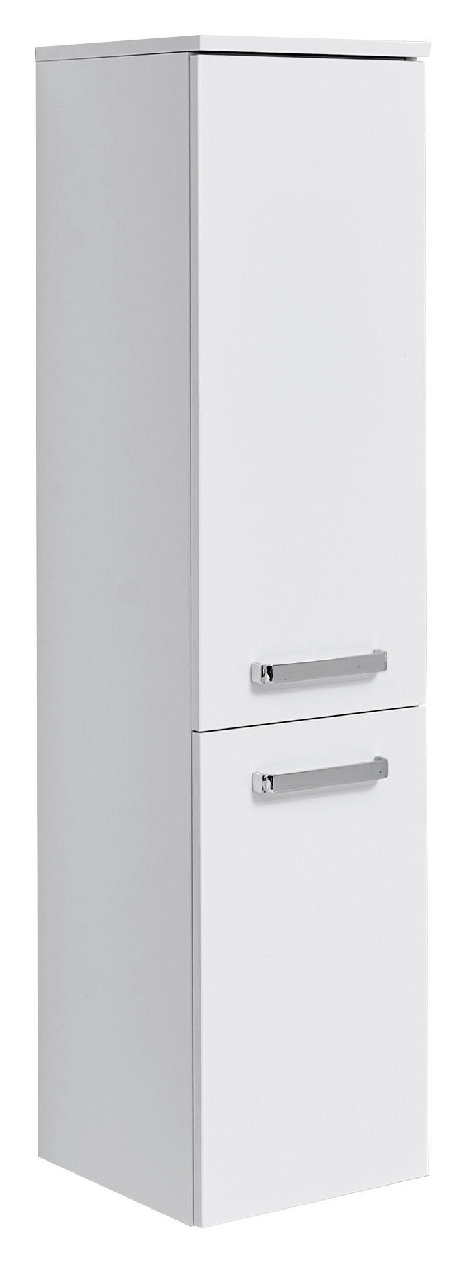 MIDISCHRANK 30/123,2/33 cm  - Chromfarben/Weiss, Design, Holzwerkstoff/Metall (30/123,2/33cm) - Xora