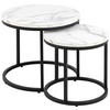 COUCHTISCH Spiro rund Schwarz, Weiß  - Schwarz/Weiß, Design, Holzwerkstoff/Metall (45/40/45cm) - MID.YOU