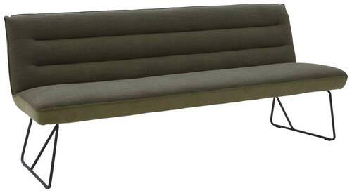 SITZBANK 178/89/68 cm Flachgewebe Grün, Schwarz  - Schwarz/Grün, Design, Textil/Metall (178/89/68cm) - Dieter Knoll