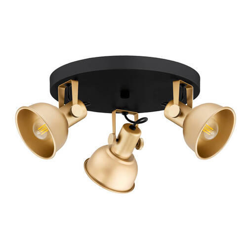 DECKENLEUCHTE    19,5/40/40 cm  - Goldfarben/Schwarz, KONVENTIONELL, Metall (19,5/40/40cm)
