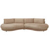 BIGSOFA Chenille Hellbraun  - Hellbraun/Schwarz, Design, Kunststoff/Textil (410/86/166cm) - Pure Home Lifestyle