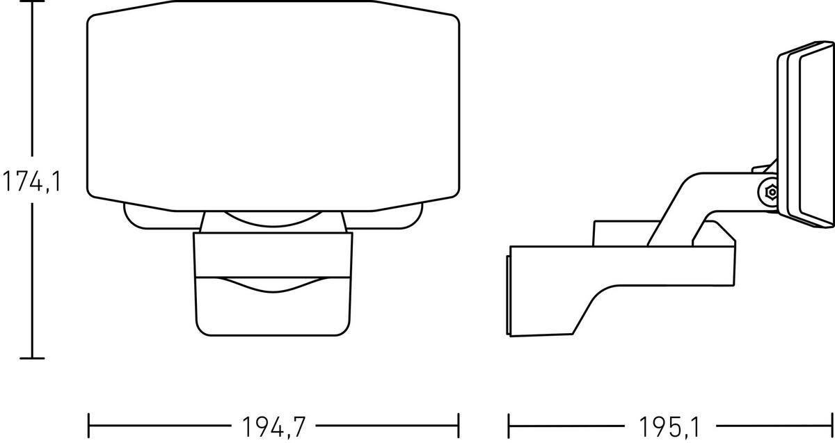 AUSSENWANDLEUCHTE XLED Protect 19,5/17,4/19,5 cm  - Anthrazit, Trend, Kunststoff (19,5/17,4/19,5cm) - Steinel