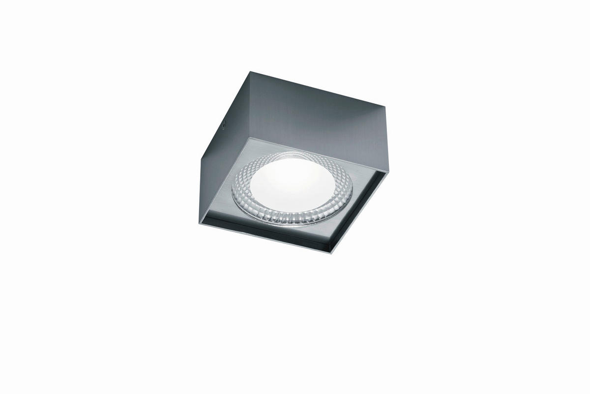 AUFBAULEUCHTE Kari 12/12/7 cm   - Nickelfarben, Design, Metall (12/12/7cm) - Helestra