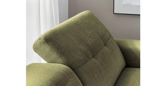 ECKSOFA Olivgrün Struktur - Eichefarben/Schwarz, Design, Holz/Textil (305/163cm) - Novel