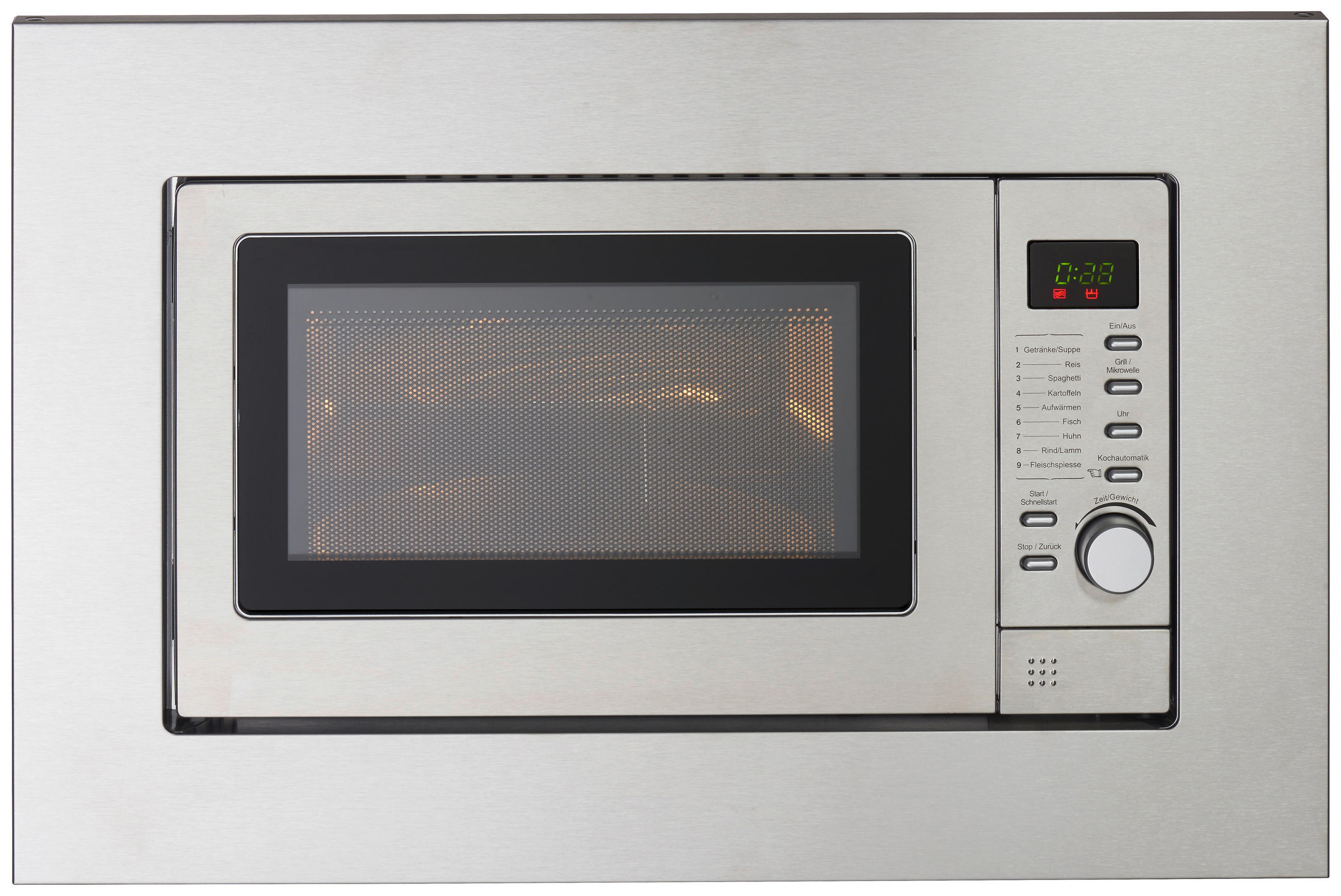 EINBAUMIKROWELLE MW800.8-20G EB - Edelstahlfarben, Basics, Metall (59,50/39/35,40cm) - PKM