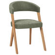 STUHL in Holz, Textil Grün, Wildeiche  - Wildeiche/Eichefarben, MODERN, Holz/Textil (56/81/66cm) - Venda
