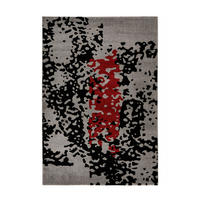 KOBEREC, 160/230 cm, červená, čierna - čierna/červená, Konventionell, textil (160/230cm)