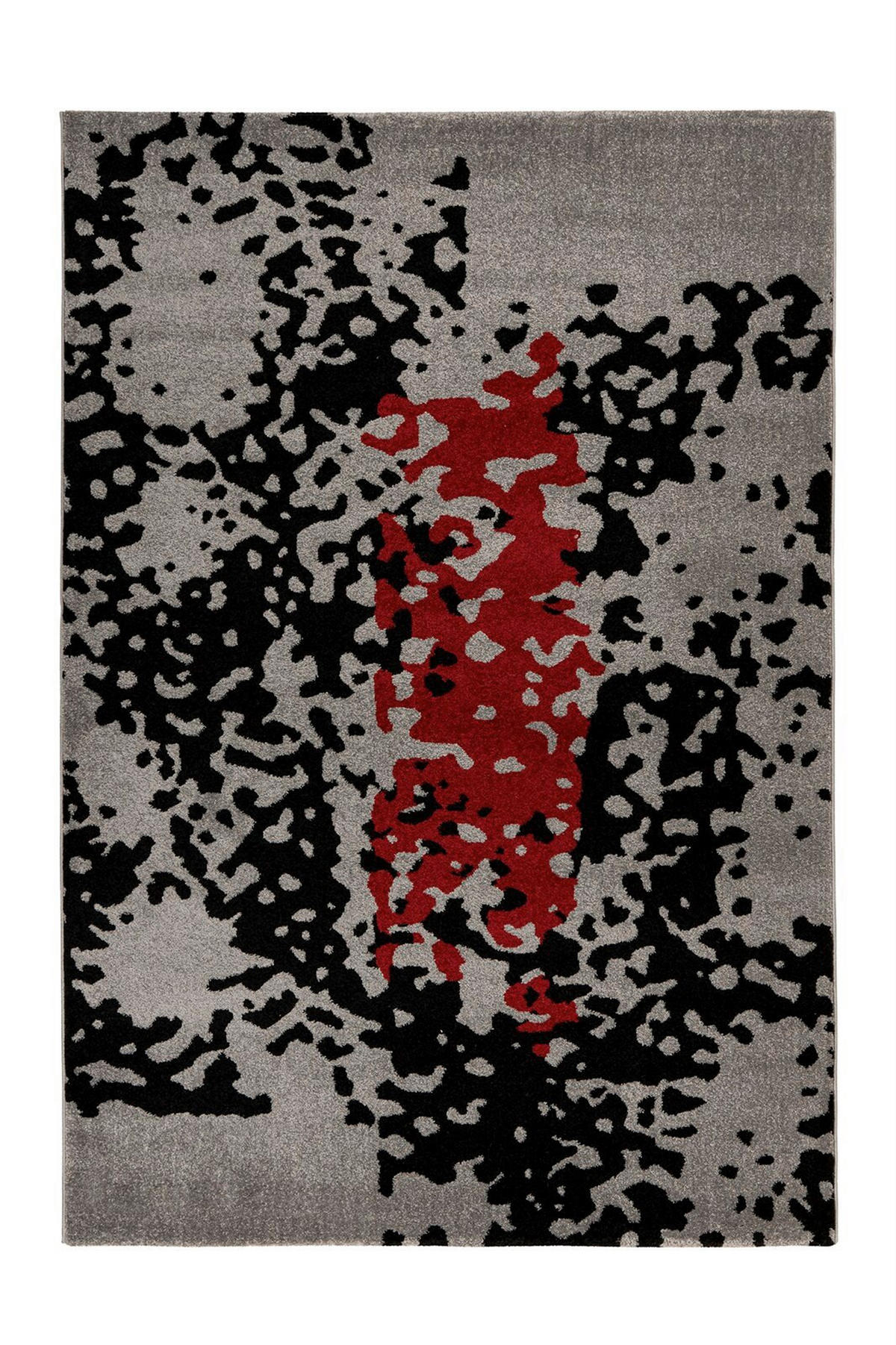 KOBEREC, 160/230 cm, červená, čierna - čierna/červená, Konventionell, textil (160/230cm)