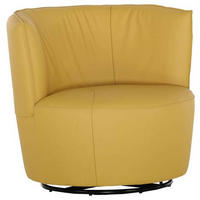 COCKTAILSESSEL in Echtleder Gelb  - Gelb/Schwarz, Design, Leder (93/83/88cm)