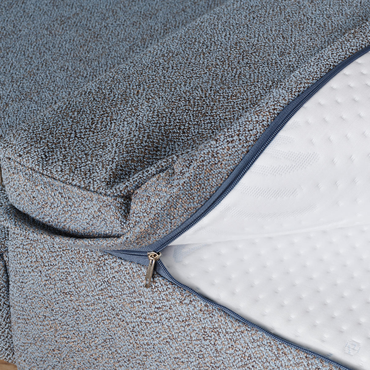 SCHLAFSOFA in Webstoff Creme  - Creme/Naturfarben, Konventionell, Holz/Textil (203/95/96cm) - Venda