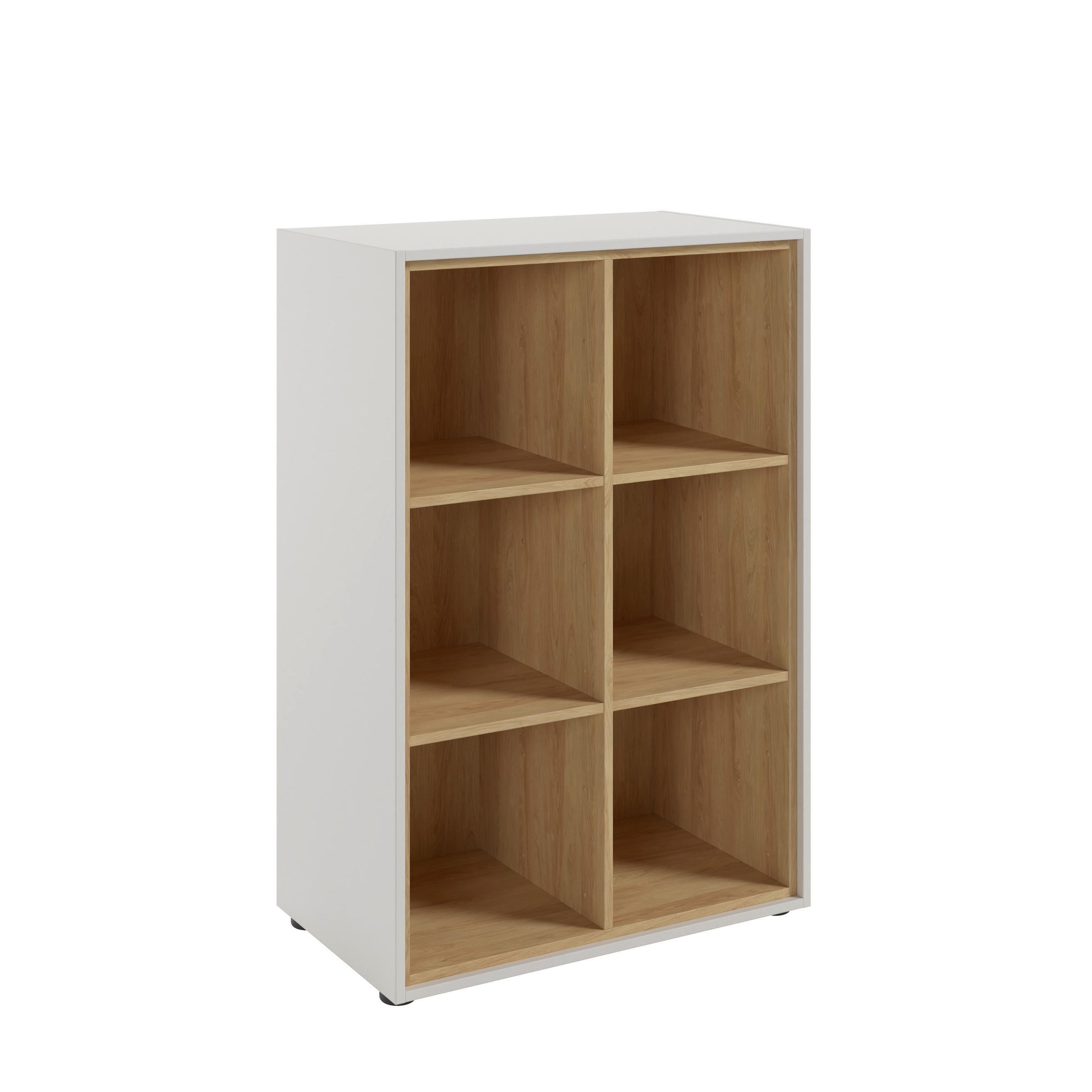 AKTENREGAL Weiß, Hickory  - Schwarz/Weiß, MODERN, Holzwerkstoff/Kunststoff (73,5/110/42,9cm) - Novel