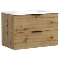 WASCHTISCHKOMBI  - Schwarz/Eiche Artisan, MODERN, Keramik/Holzwerkstoff (80/54/47cm) - Held
