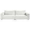 3-SITZER-SOFA in Cord Weiss  - Weiss/Schwarz, Design, Kunststoff/Textil (290/86/127cm) - Lomoco