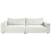 3-SITZER-SOFA in Cord Weiss  - Weiss/Schwarz, Design, Kunststoff/Textil (290/86/127cm) - Lomoco