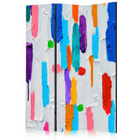 PARAVENT mit 3  Flügel - Multicolor, Basics, Holz/Textil (135/172/3cm) - artgeist