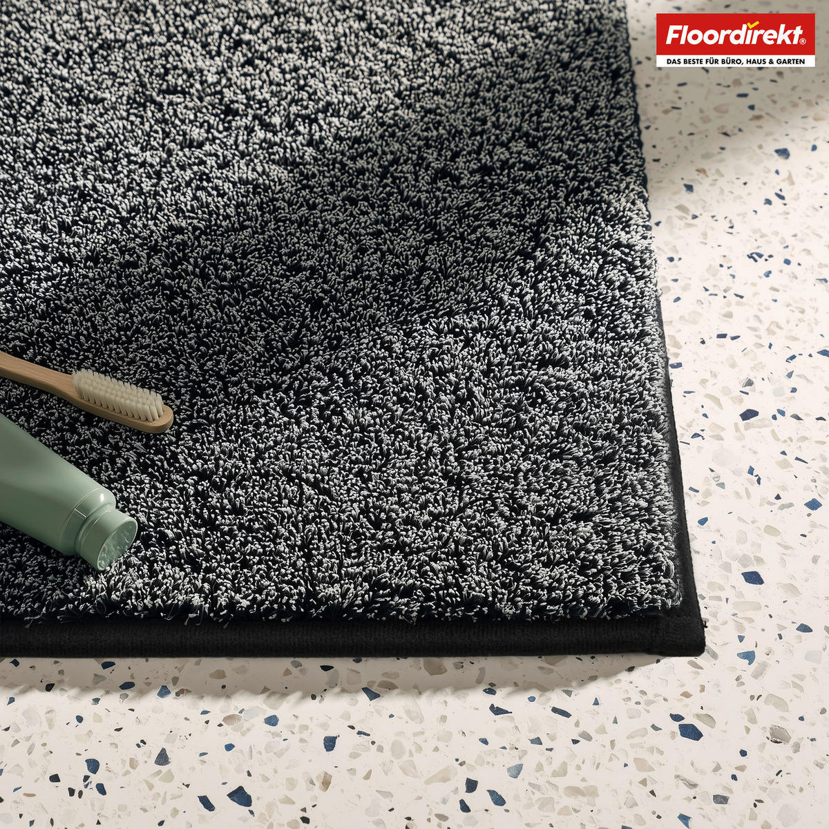 BADEMATTE Nasa Anthrazit 86/150 cm  - Anthrazit, Basics, Kunststoff/Textil (86/150cm) - Floordirekt