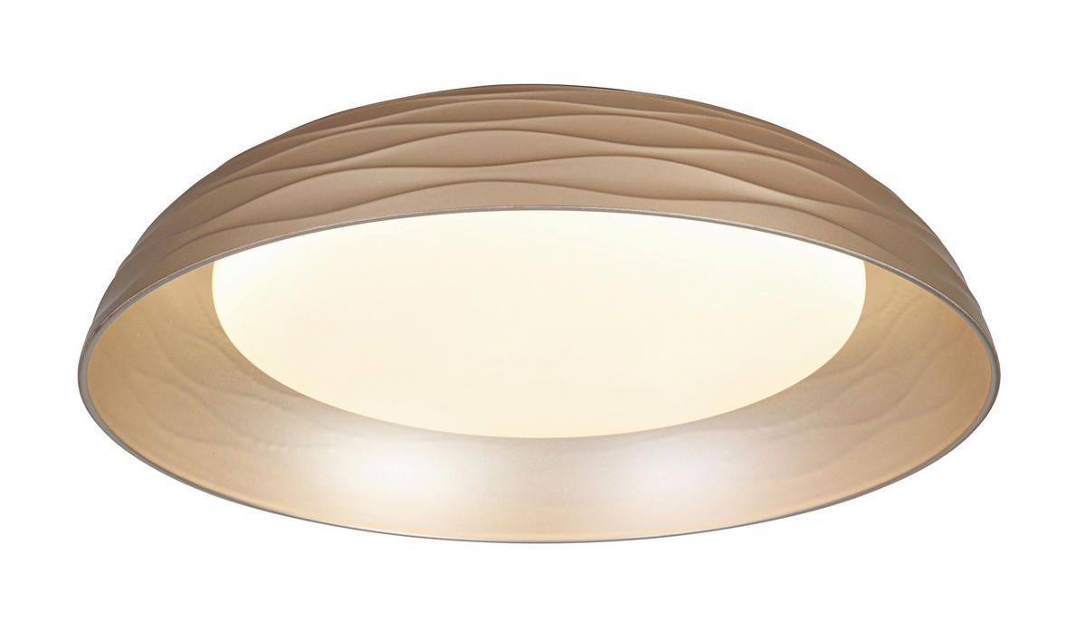 DECKENLEUCHTE 48/10 cm  - Champagner/Weiß, Trend, Kunststoff/Metall (48/10cm) - Collett's Monde