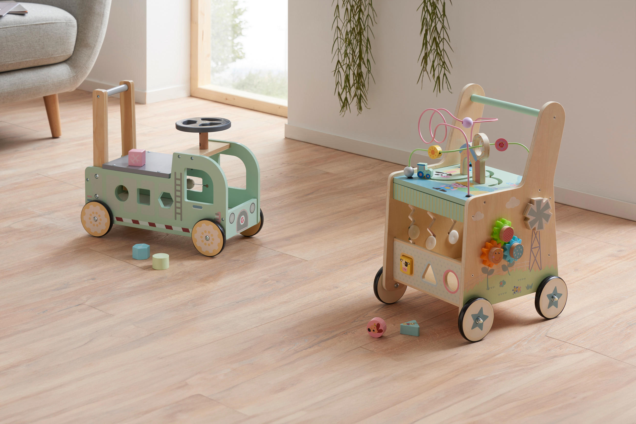 LAUFLERNWAGEN - Multicolor, Trend, Holz/Metall (31/35/50cm) - My Baby Lou