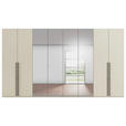 DREHTÜRENSCHRANK 400/223/61 cm,  in Champagner, 8-türig  - Chromfarben/Champagner, Basics, Glas/Holzwerkstoff (400/223/61cm) - Novel