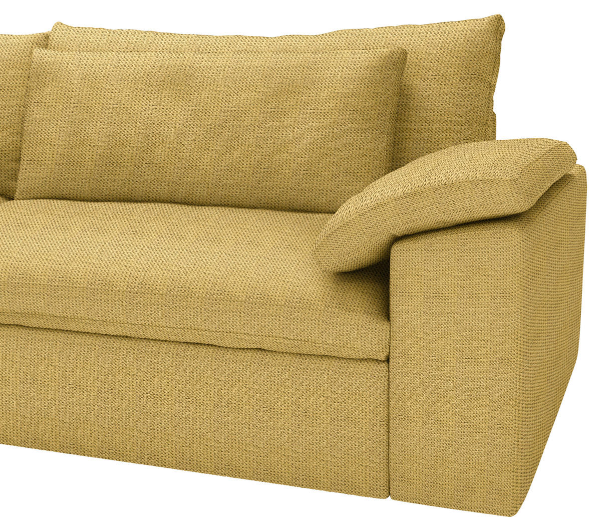 ECKSOFA  Chenille Currygelb  - Currygelb/Schwarz, Modern, Kunststoff/Textil (198/306cm) - Carryhome