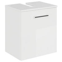 WASCHBECKENUNTERSCHRANK 45/49,8/33,3 cm  - Chromfarben/Weiß Hochglanz, KONVENTIONELL, Holzwerkstoff/Metall (45/49,8/33,3cm) - Sadena
