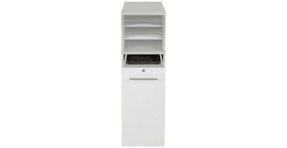 ANSTELLCONTAINER 43,8/115/80 cm - Platinfarben/Silberfarben, KONVENTIONELL, Glas/Holzwerkstoff (43,8/115/80cm) - Voleo