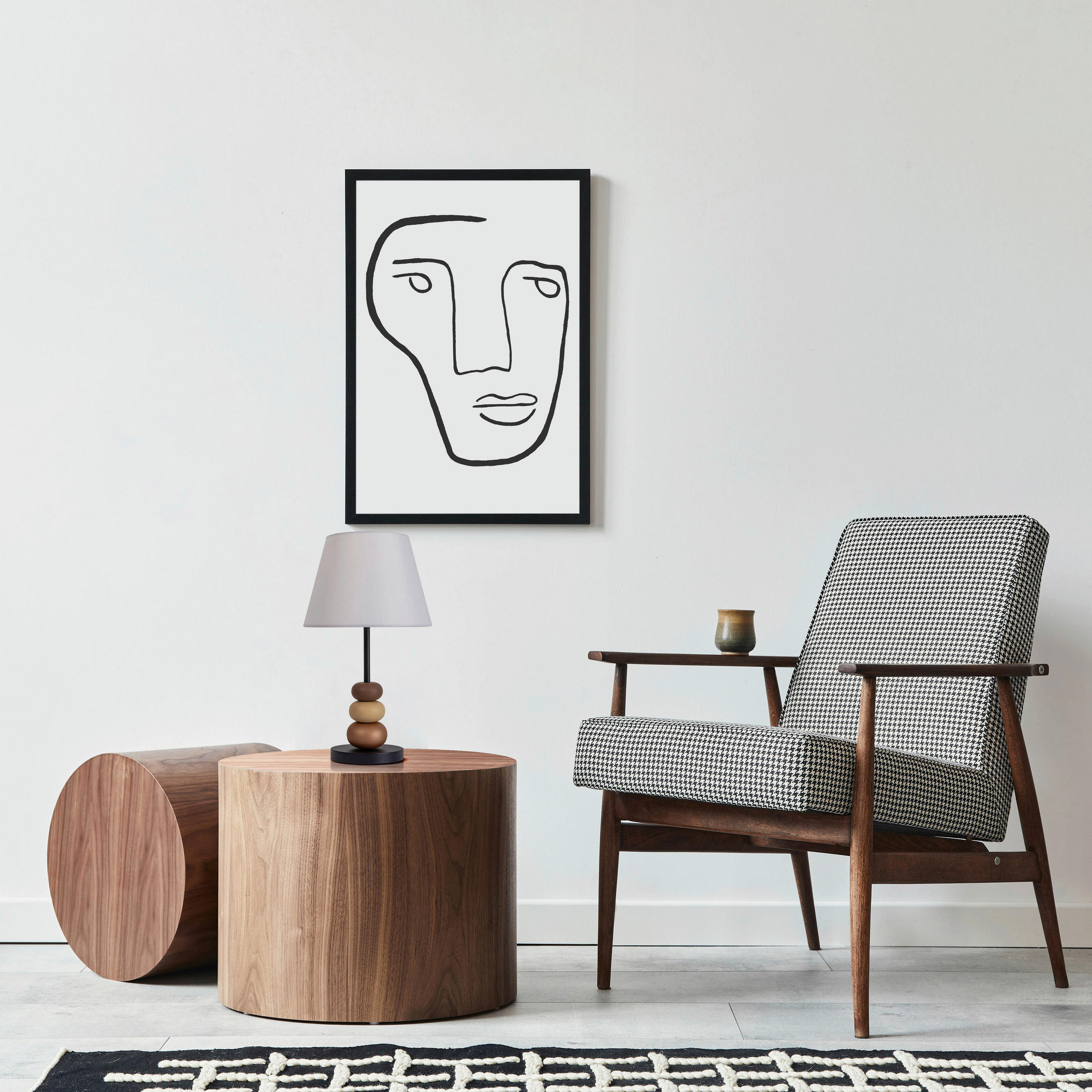 TISCHLEUCHTE 28/48 cm   - Hellbraun/Schwarz, LIFESTYLE, Kunststoff/Textil (28/48cm) - Näve