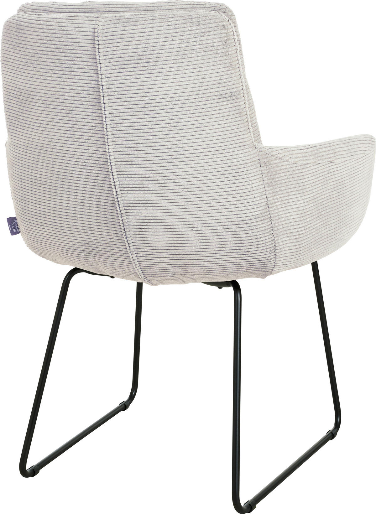 ARMLEHNSTUHL  in Cord  - Hellgrau/Schwarz, Design, Textil/Metall (63/90/69cm) - Johann Jakob