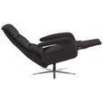 RELAXSESSEL in Leder Dunkelbraun  - Edelstahlfarben/Dunkelbraun, Design, Leder/Metall (76/119/86cm) - Dieter Knoll