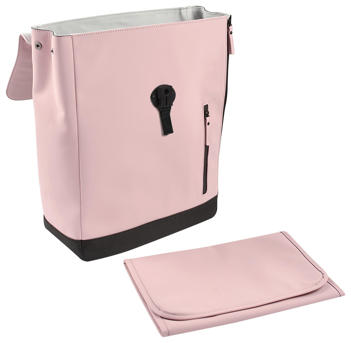 WICKELRUCKSACK  - Hellgrau/Altrosa, KONVENTIONELL, Kunststoff (34/15/43cm) - Beaba