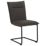 SCHWINGSTUHL  in Mikrofaser  - Anthrazit/Schwarz, Design, Textil/Metall (47/87/62cm) - Valnatura