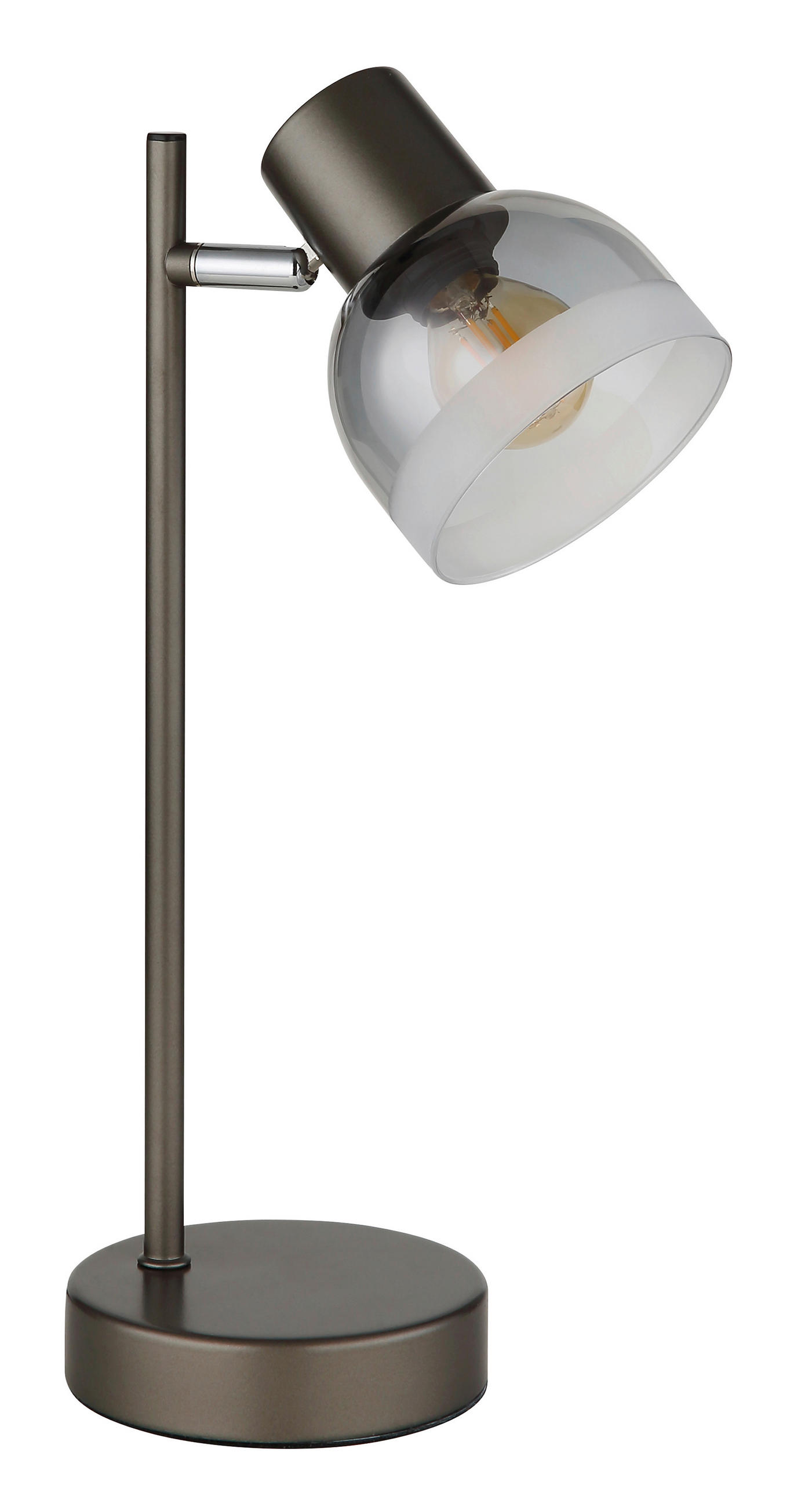 TISCHLEUCHTE Kairo 14,5/12/35 cm  - Chromfarben/Schwarz, Design, Glas/Kunststoff (14,5/12/35cm) - Globo