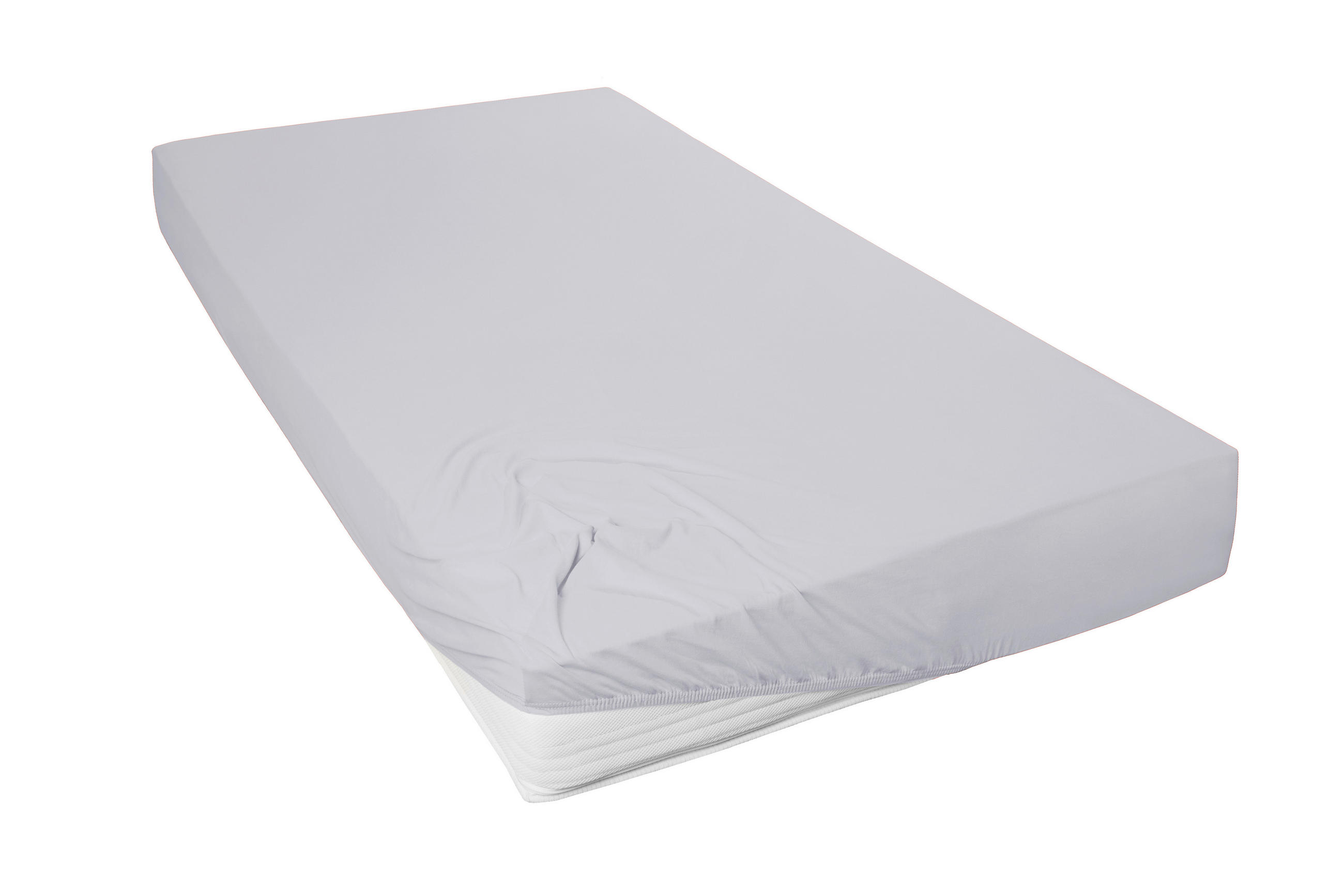 SPANNBETTTUCH Jersey  - Hellgrau, Basics, Textil (150/200cm)