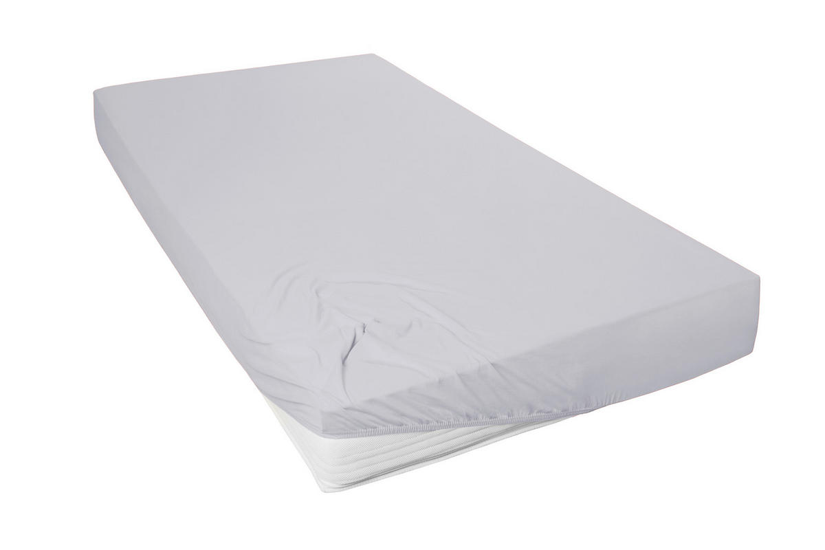 SPANNLEINTUCH 150/200 cm Jersey  - Hellgrau, Basics, Textil (150/200cm)