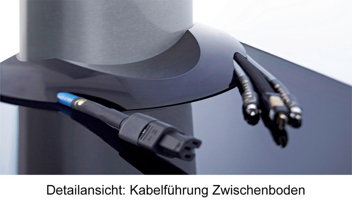 TV-RACK Metall, Glas Schwarz, Silberfarben  - Silberfarben/Schwarz, KONVENTIONELL, Glas/Metall (60/100/44cm) - MID.YOU