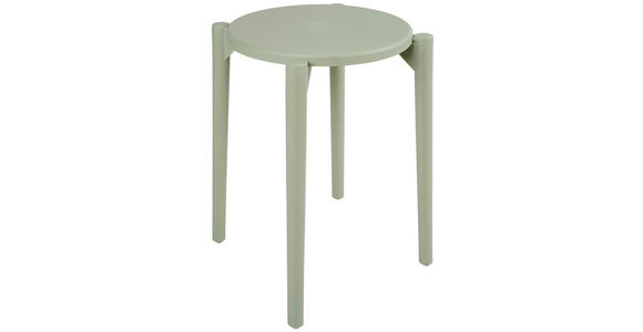 HOCKER in Kunststoff Grün  - Grün, Trend, Kunststoff (30/46/30cm) - Ambia Home