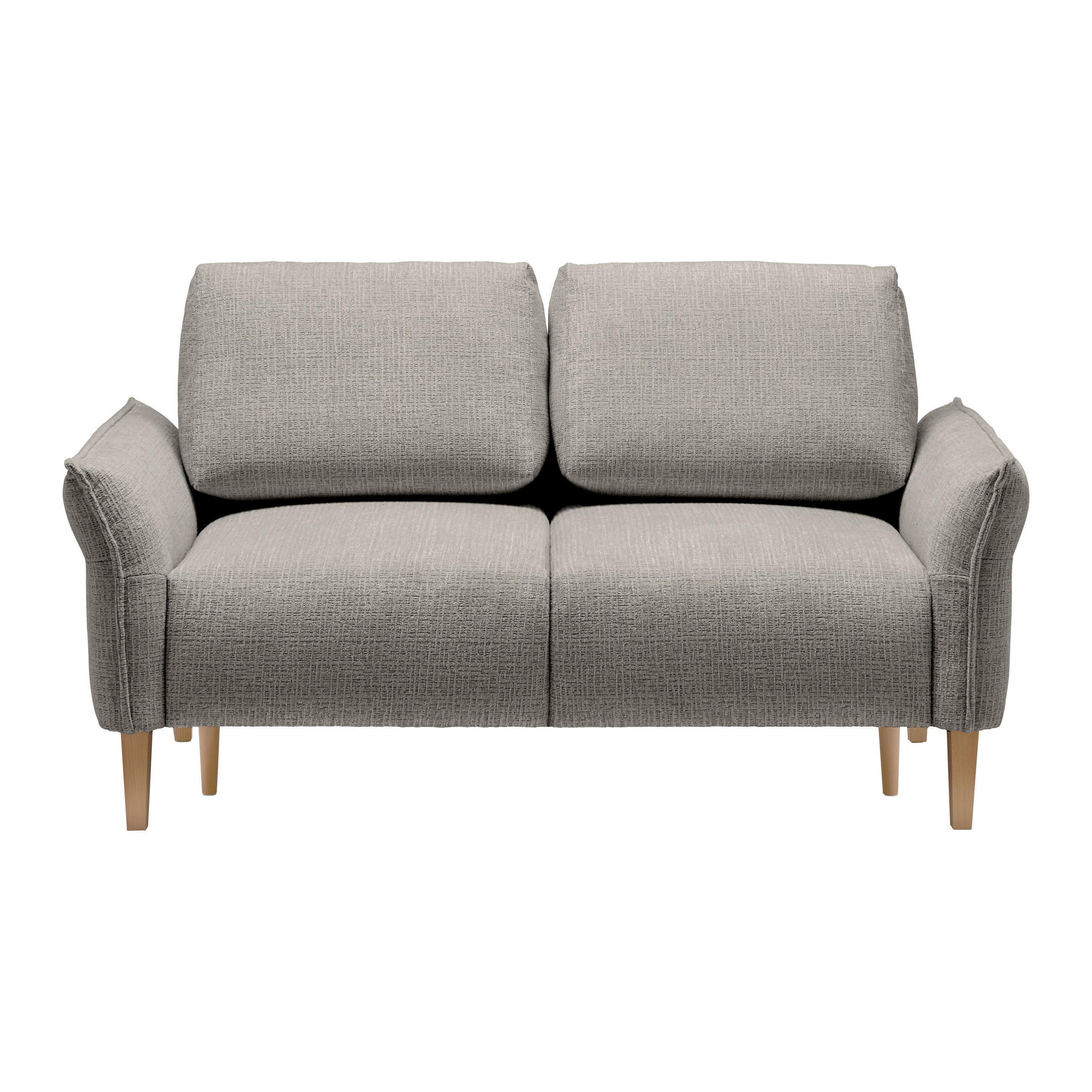 2-SITZER-SOFA in Webstoff Dunkelgrau  - Eichefarben/Dunkelgrau, Modern, Holz/Textil (150/85/92cm) - MID.YOU