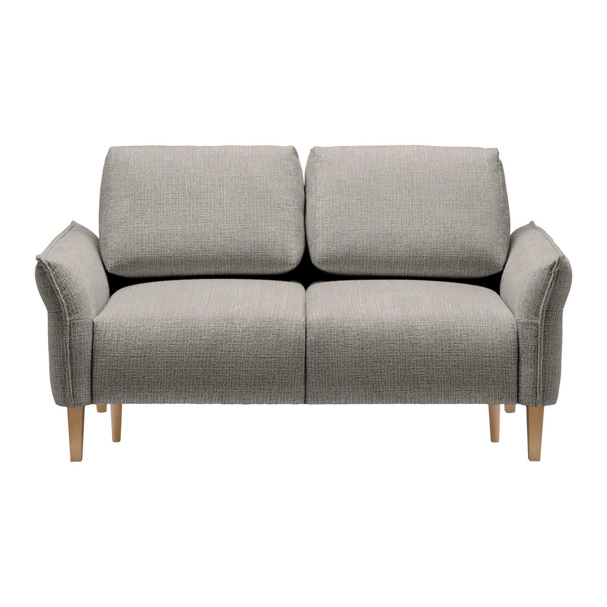 2-SITZER-SOFA in Webstoff Dunkelgrau  - Eichefarben/Dunkelgrau, Modern, Holz/Textil (150/85/92cm) - MID.YOU