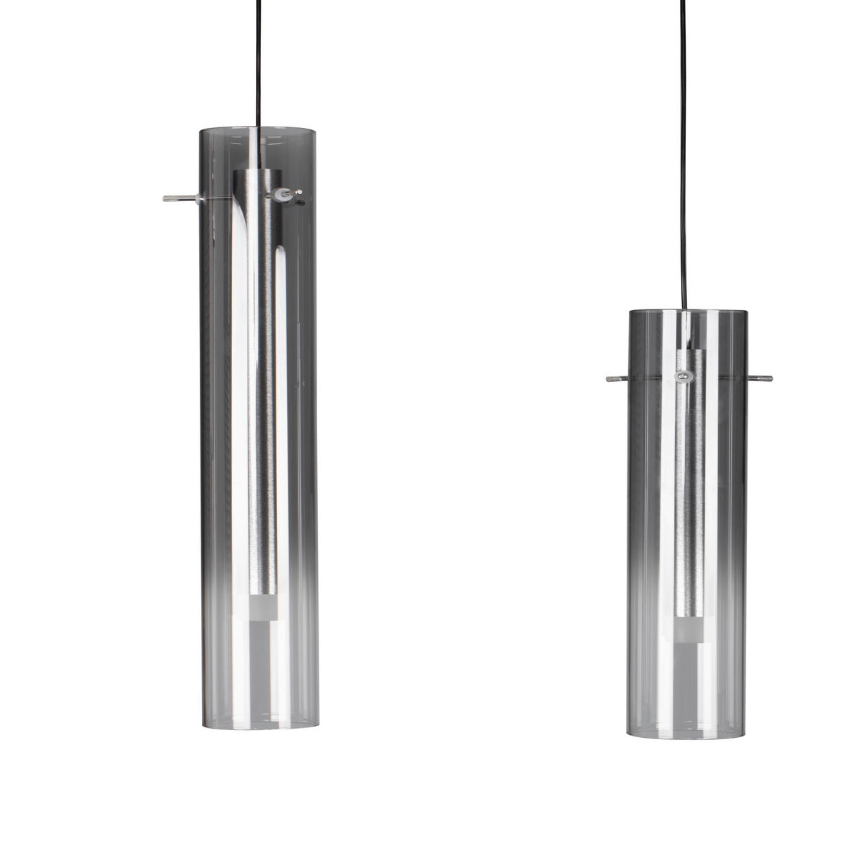 LED-HÄNGELEUCHTE 92/8,5/150 cm   - Schwarz, Design, Glas/Metall (92/8,5/150cm)