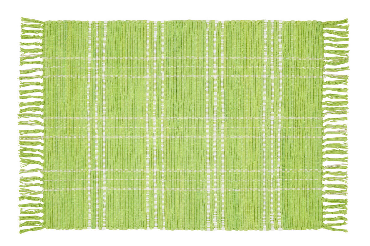 RUČNE TKANÝ KOBEREC, 60/90 cm, zelená - zelená, Basics, textil (60/90cm) - Boxxx